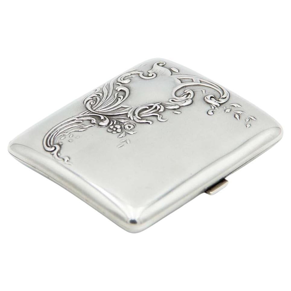 Rectangular silver cigarette case