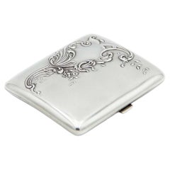 Rectangular silver cigarette case