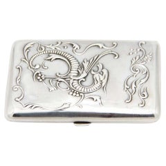 Rectangular silver cigarette case
