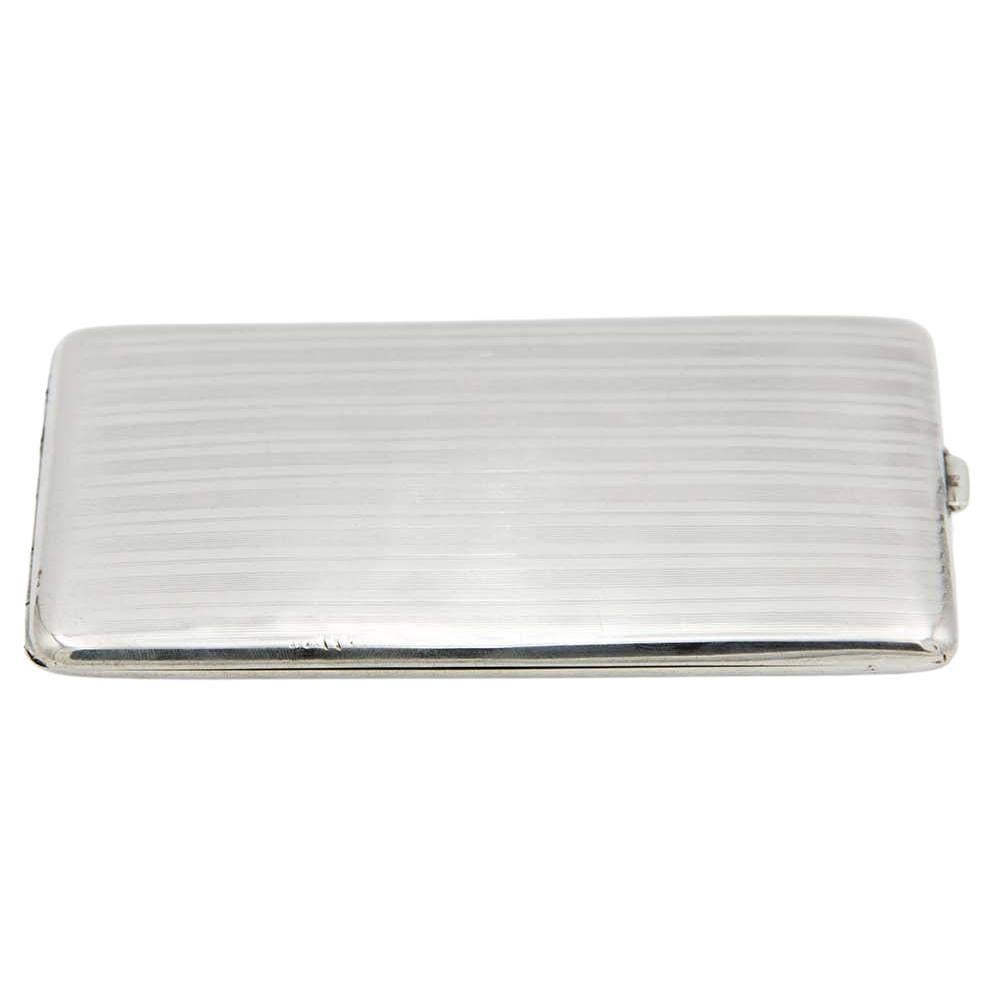 Rectangular silver cigarette case