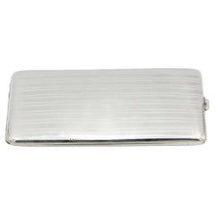 Rectangular silver cigarette case