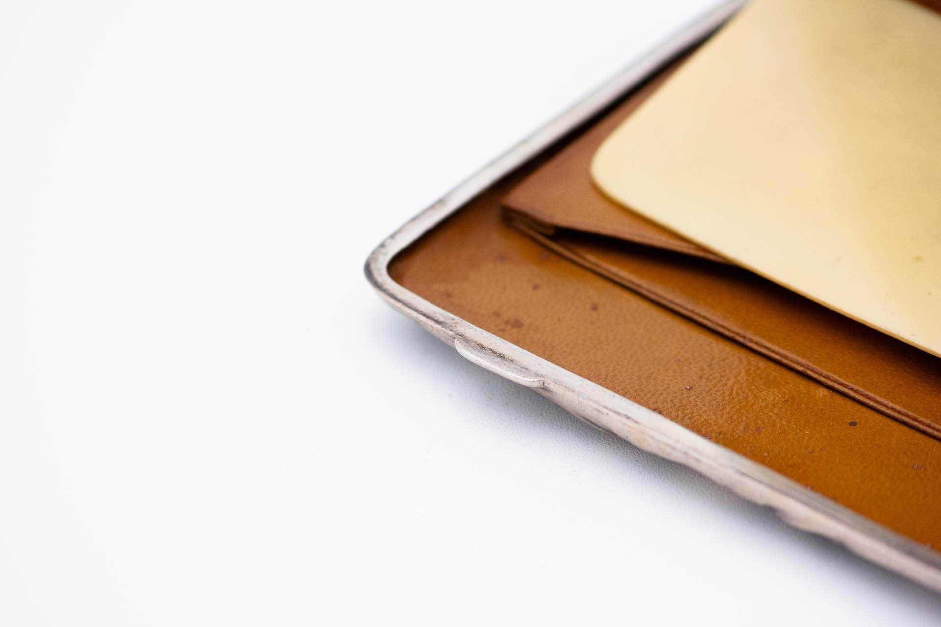 Rectangular silver notebook/diary In Good Condition For Sale In Porto, PT