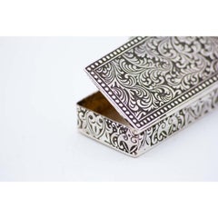 Rectangular silver pill box