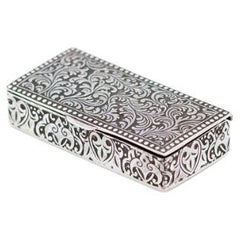 Rectangular silver pill box