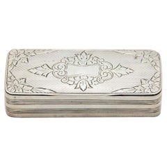 Rectangular silver snuff box