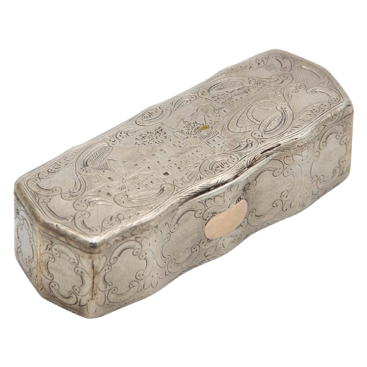 Rectangular silver snuff box