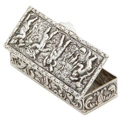 Rectangular silver snuff box