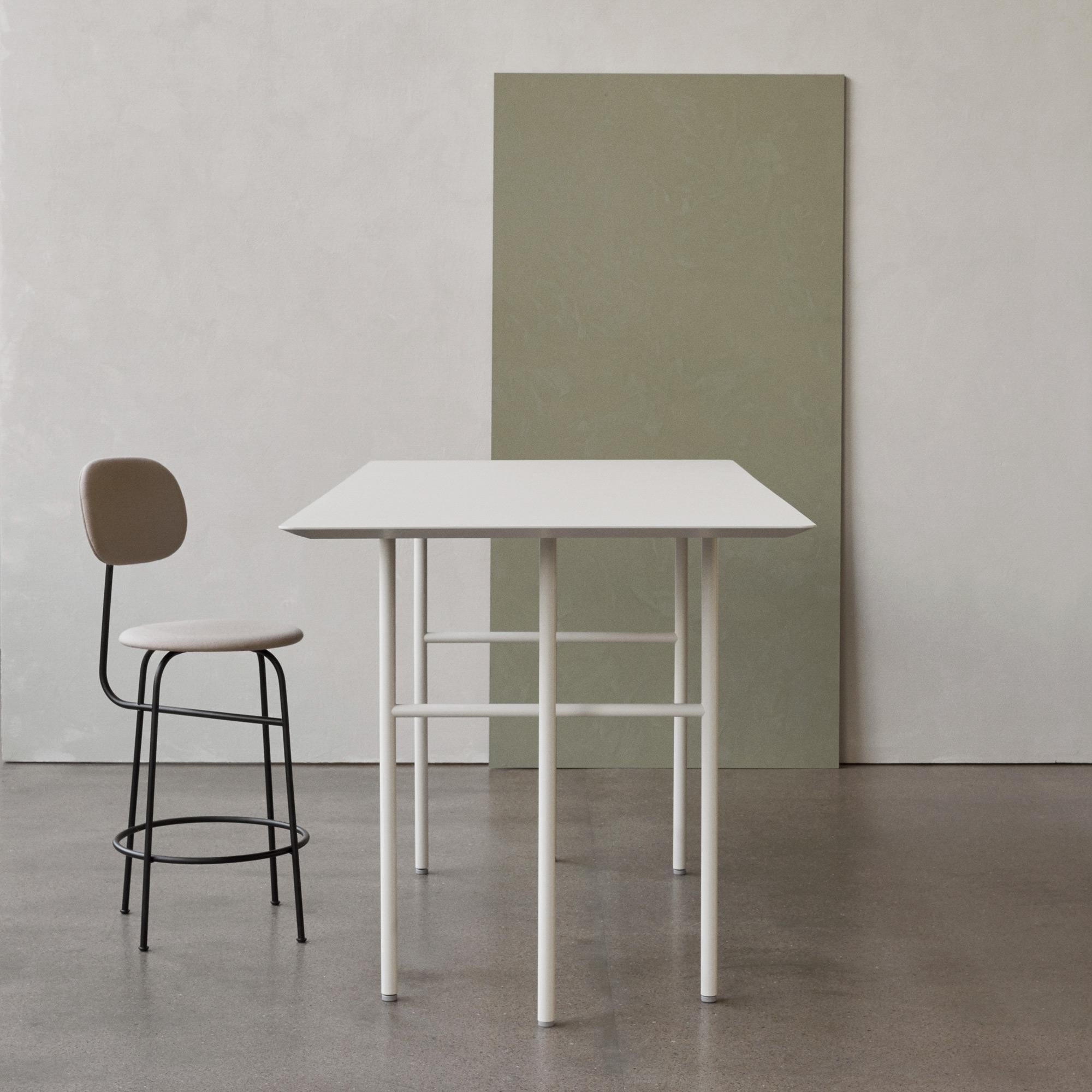 Scandinavian Modern Rectangular Snaregade Bar Table in Light Grey Veneer For Sale