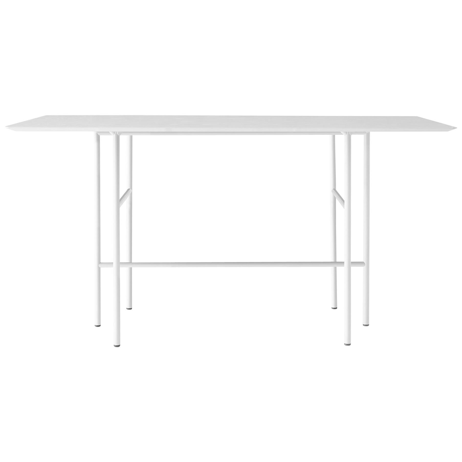 Rectangular Snaregade Bar Table in Light Grey Veneer For Sale