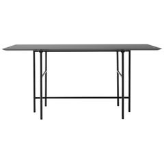 Rectangular Snaregade Counter Table in Charcoal Linoleum