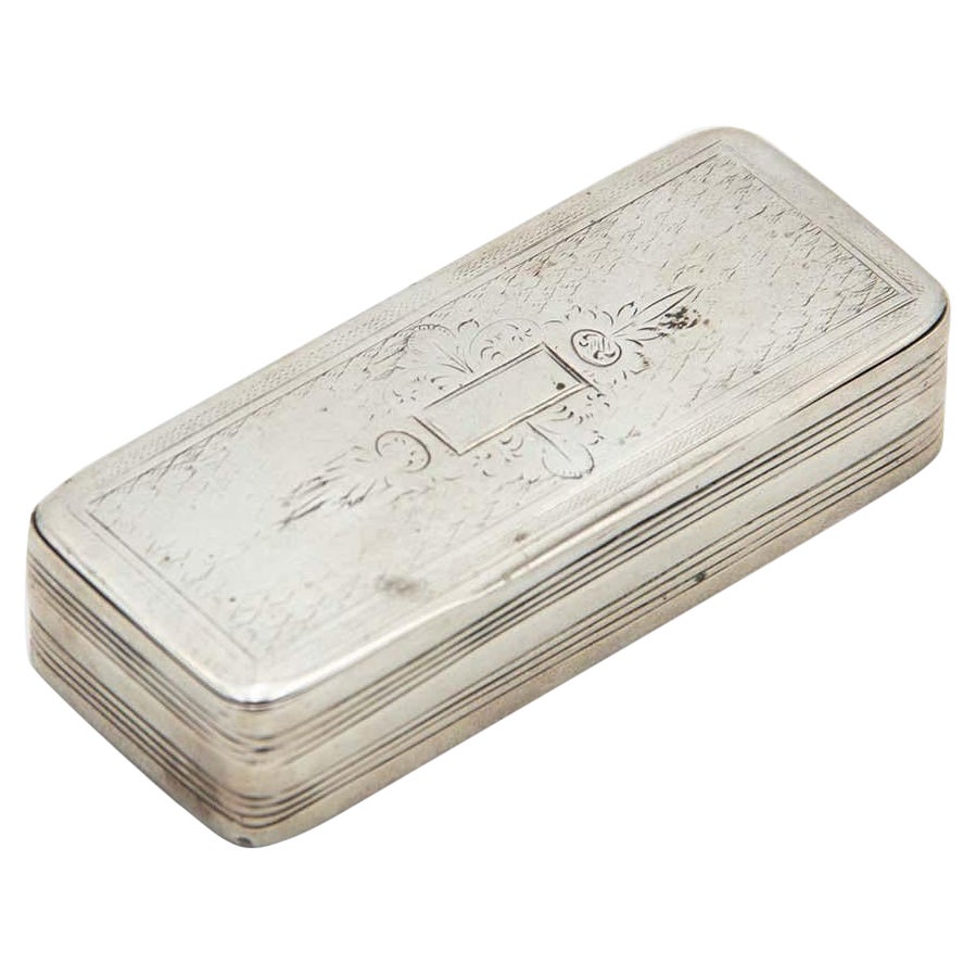 Caja de rapé rectangular con motivos rayados en venta