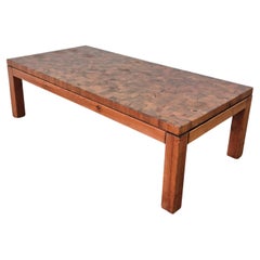 Tavolino rettangolare a mosaico in legno massiccio, Wood 1960