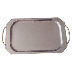 Rectangular Stainles Steel Centerpiece Serving Tray, Inox 18/10 Tsl, Italy, 1970