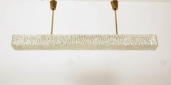 Rectangular Structured Glass Pendant Lamp By J. T. Kalmar