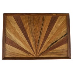 Rectangular Sunburst Wooden Tray