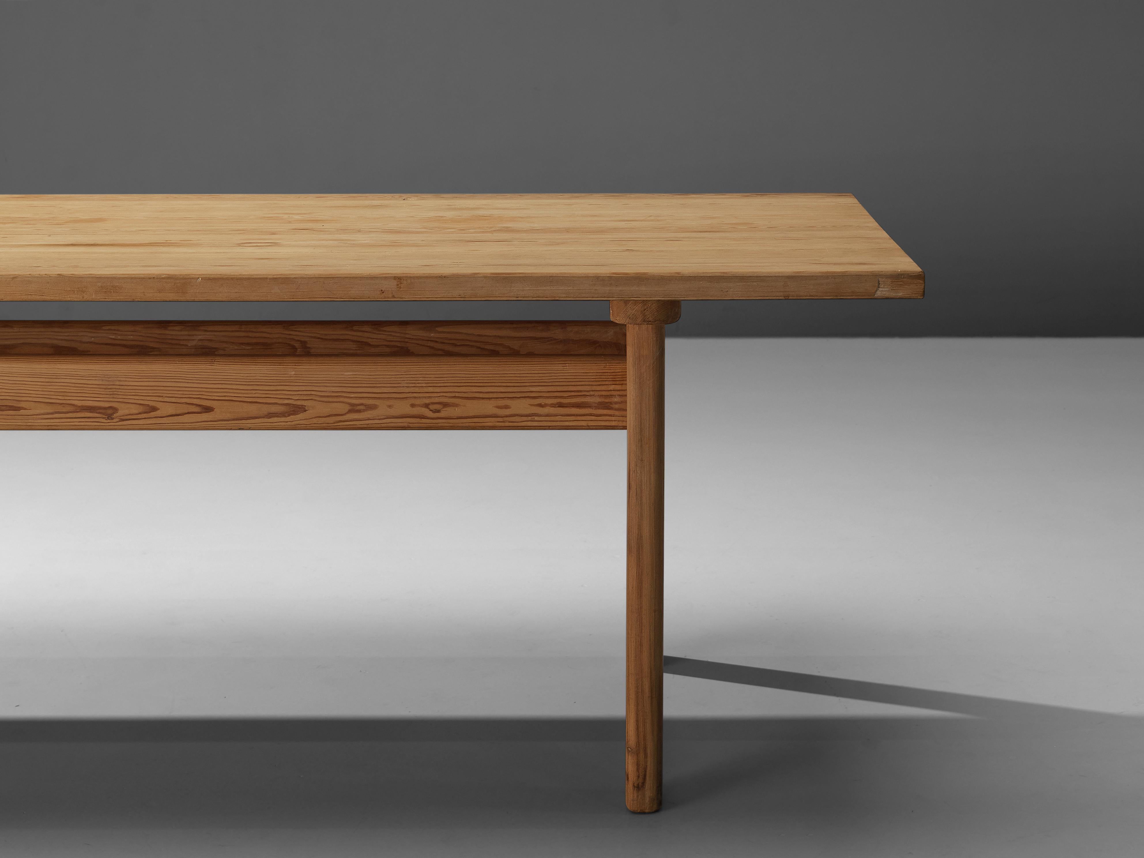 Sizeable Swedish Dining Table in Solid Pine 1