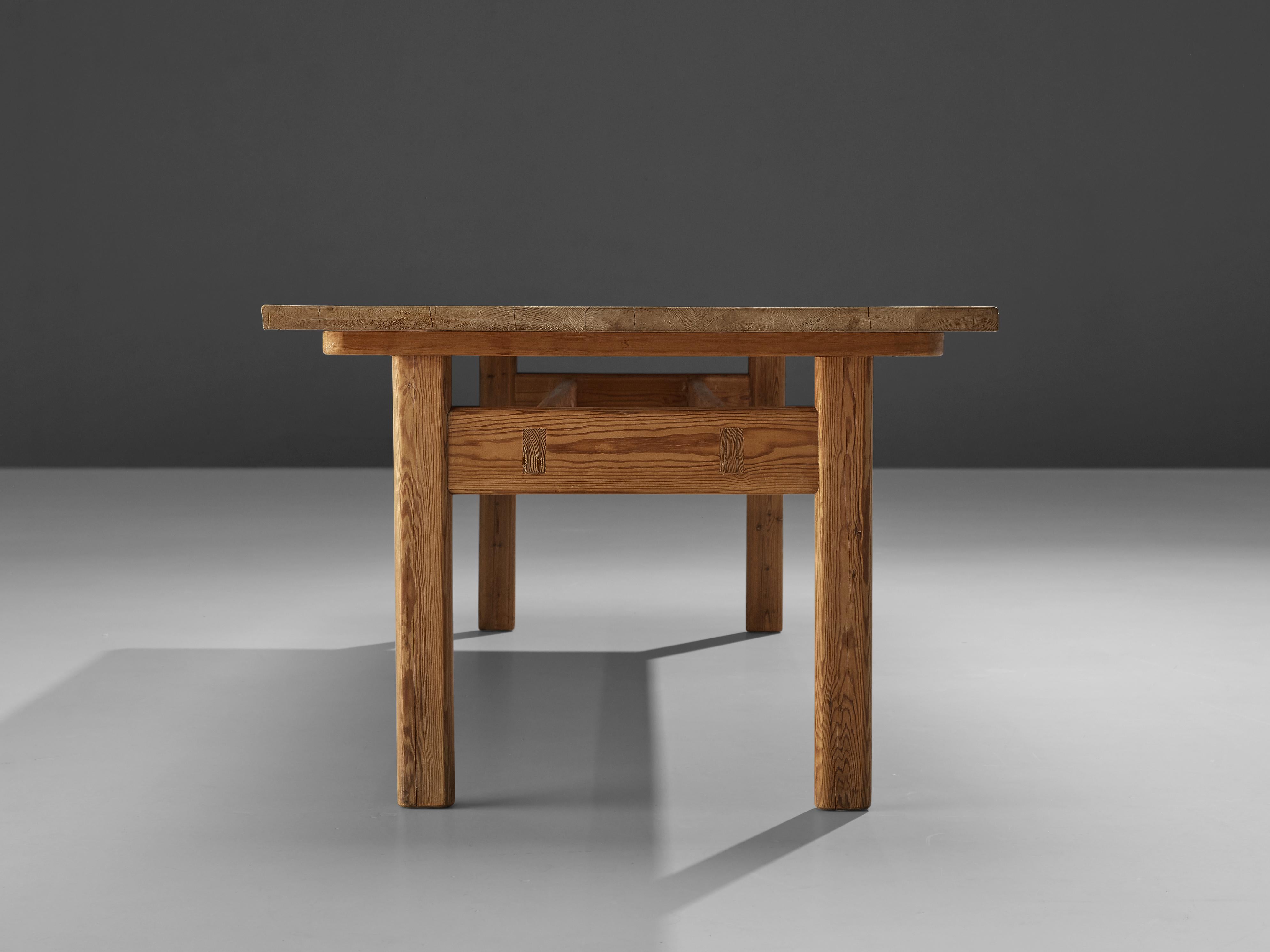 Sizeable Swedish Dining Table in Solid Pine 2