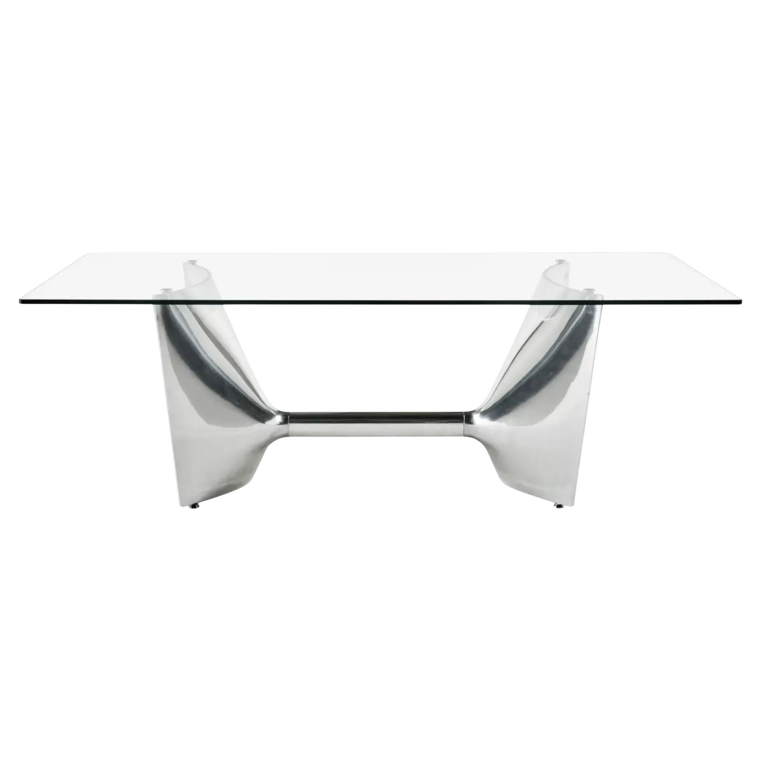 Mesa rectangular Baleri Italia Fratino diseño Jeff Miller Anchura 300 cm - 118,1 pulgadas