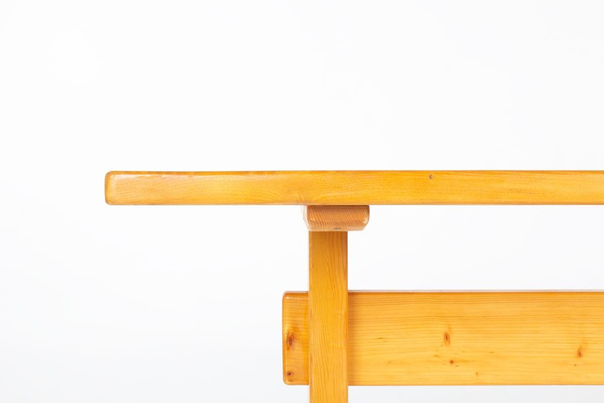 Rectangular table by Charlotte Perriand for Les Arcs 1950 For Sale 1