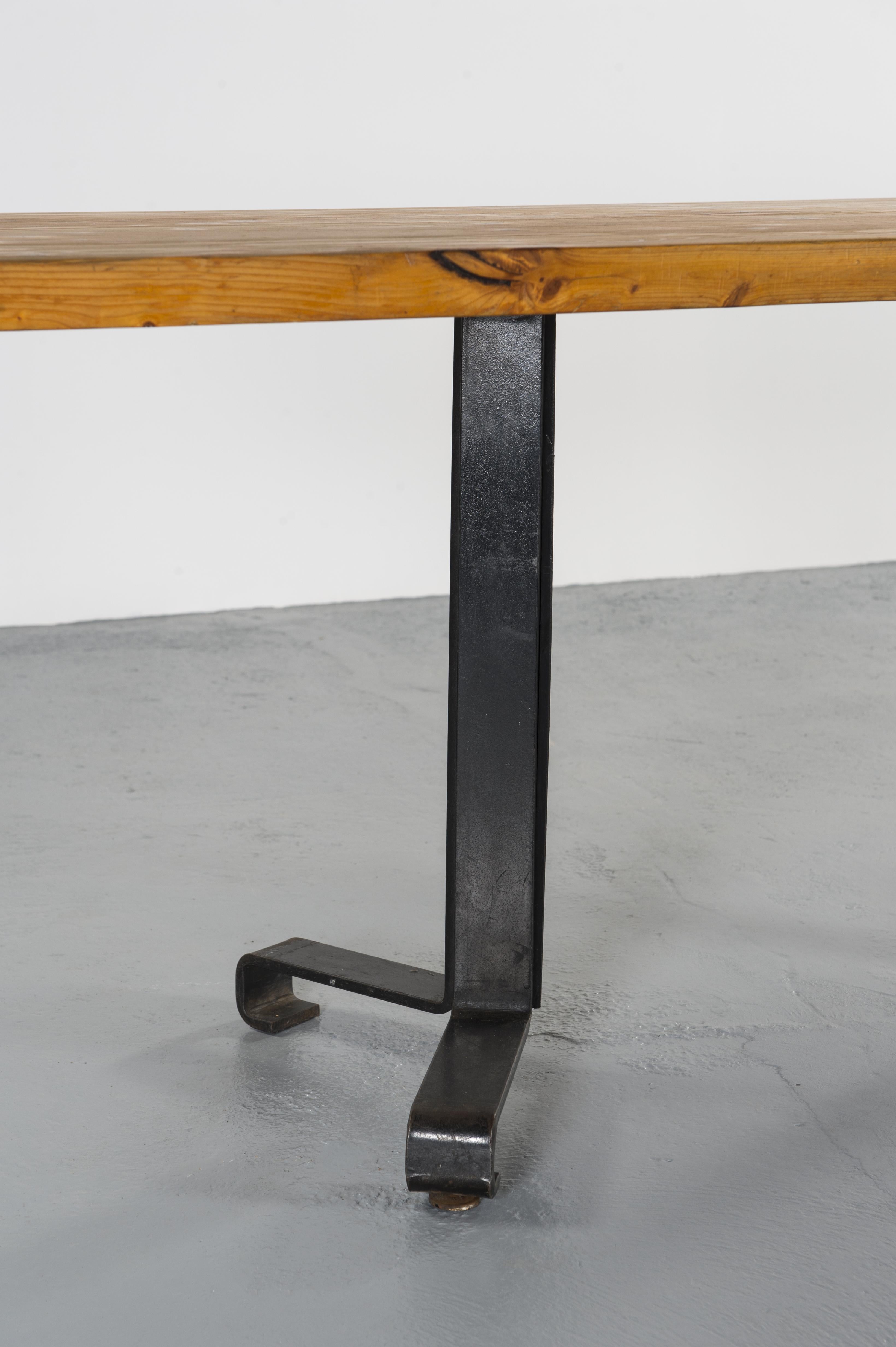 Rectangular Table from Les Arcs by Charlotte Perriand, circa 1960 In Good Condition In Villeurbanne, Rhone Alpes