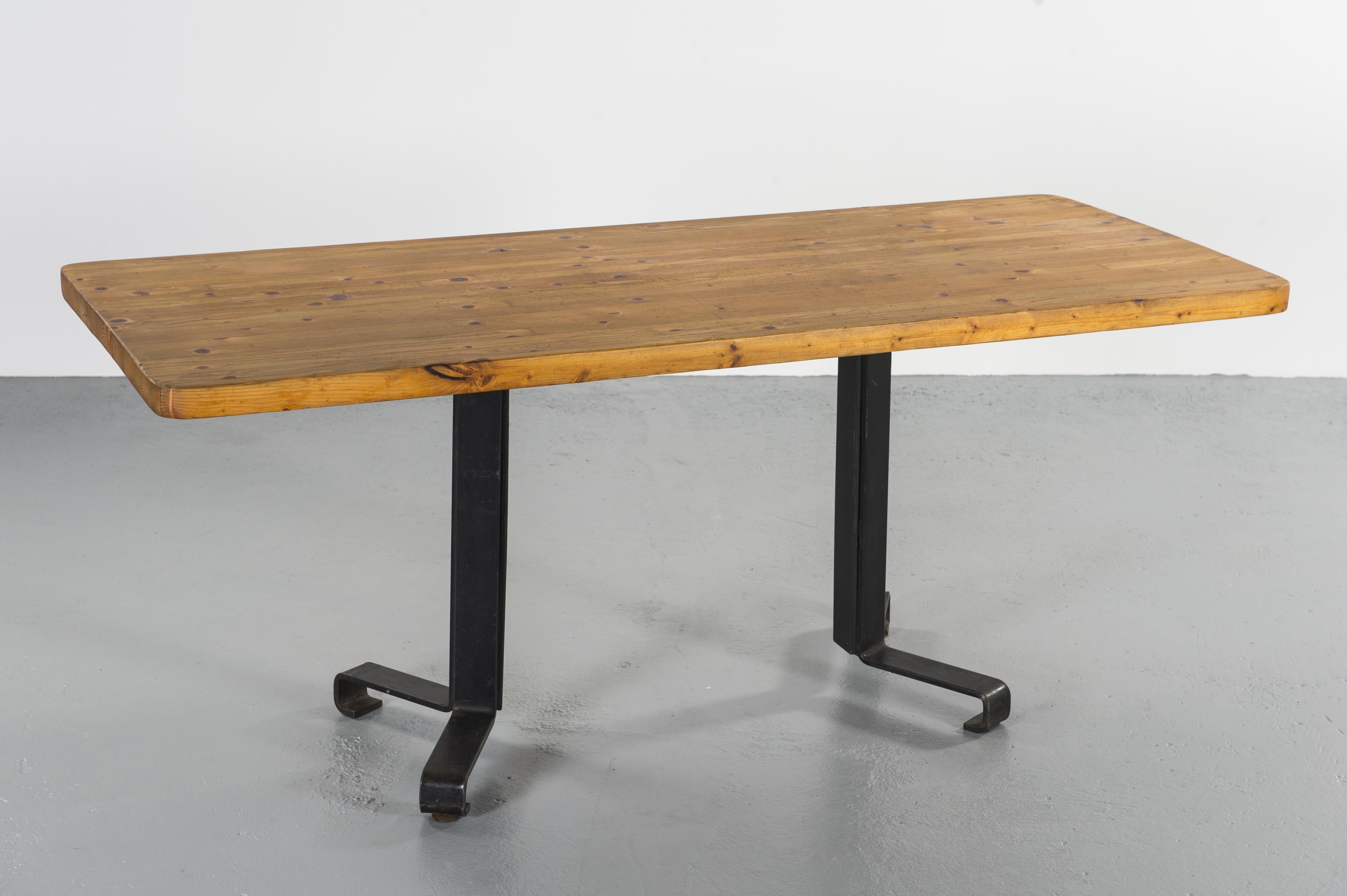 Mid-20th Century Rectangular Table from Les Arcs by Charlotte Perriand, circa 1960