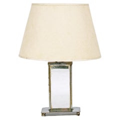 Rectangular table lamp by Jacques Adnet