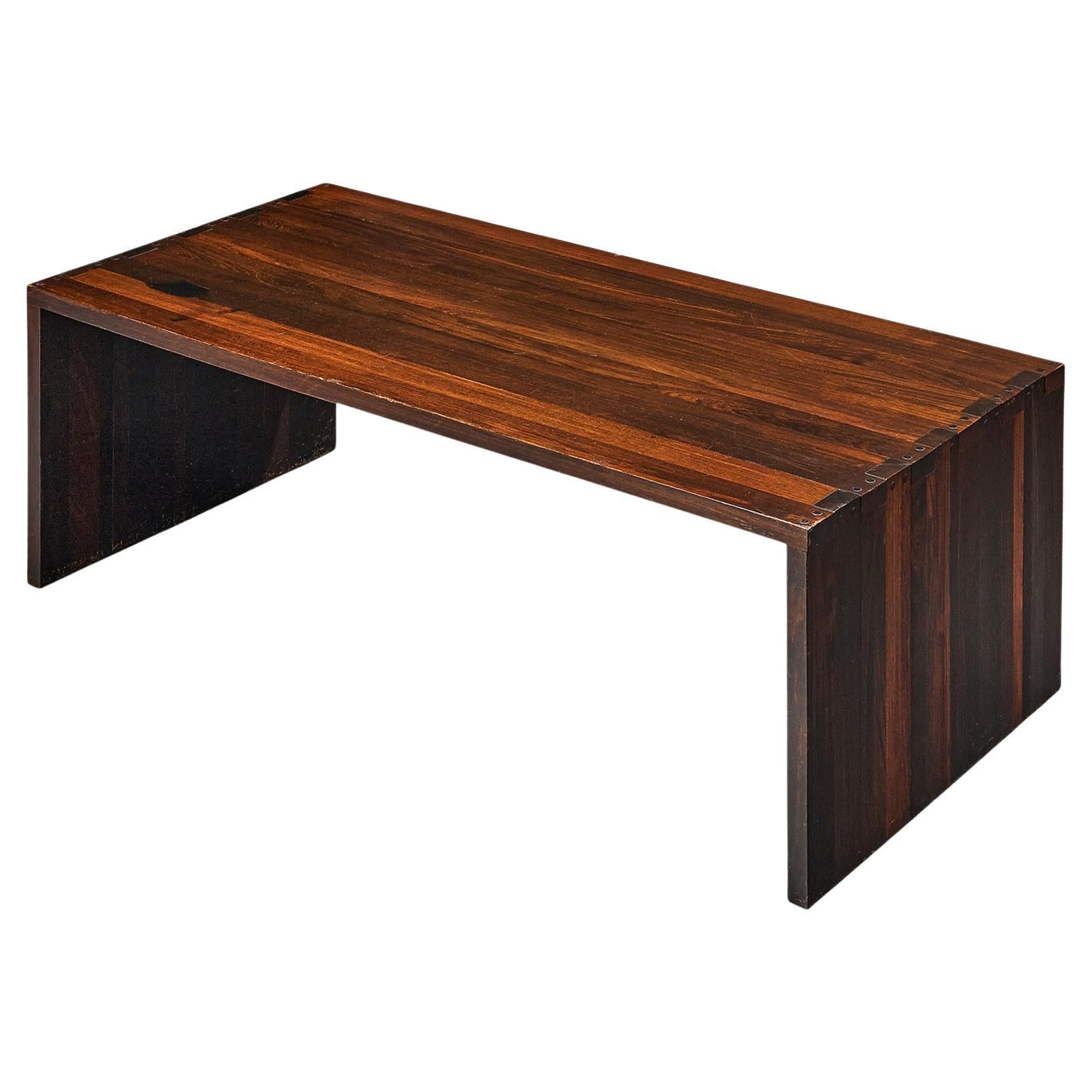 Rectangular Table or Desk in Solid Wengé For Sale