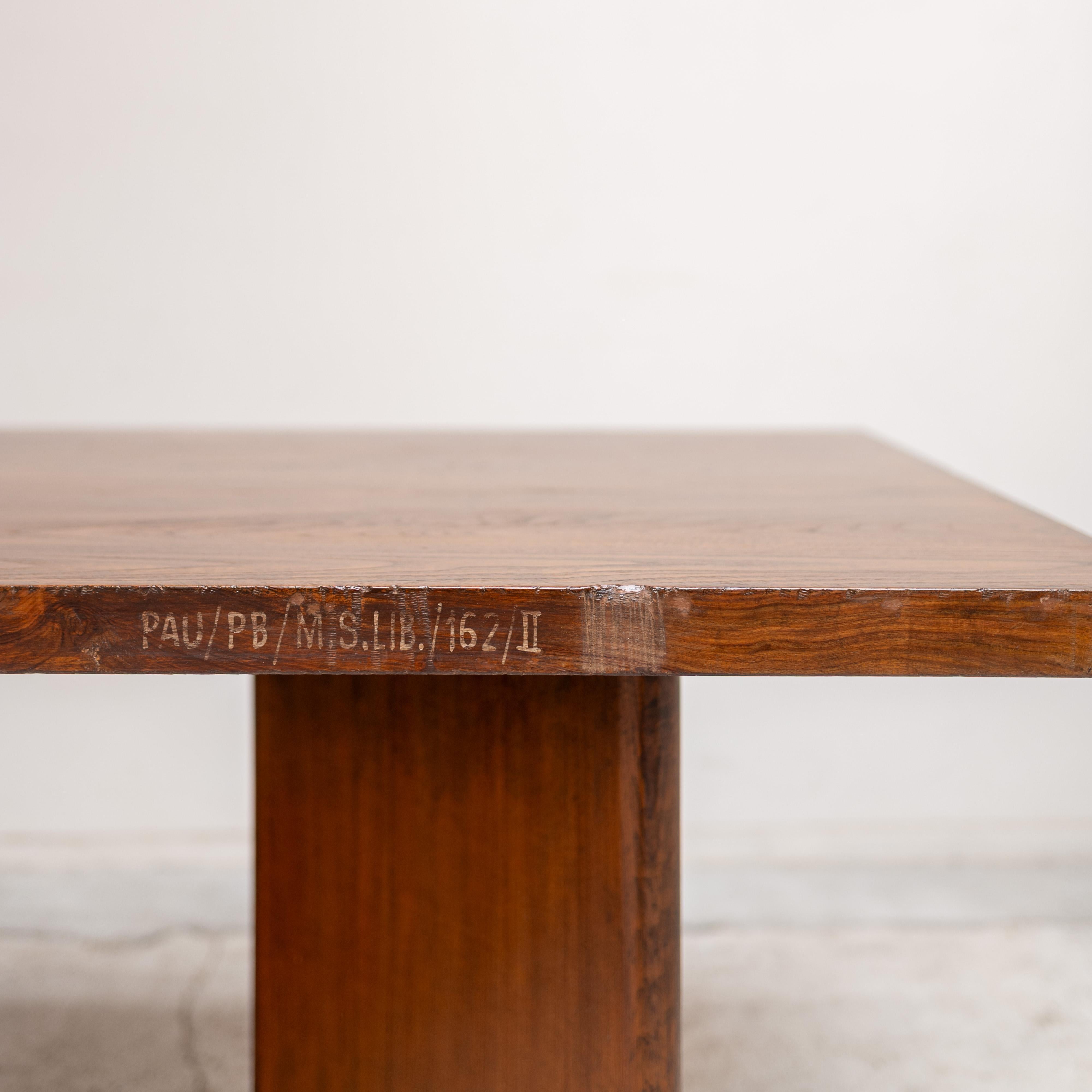 Rectangular Table, Pierre Jeanneret, 1960s, India In Good Condition For Sale In Tokyo, Tokyo