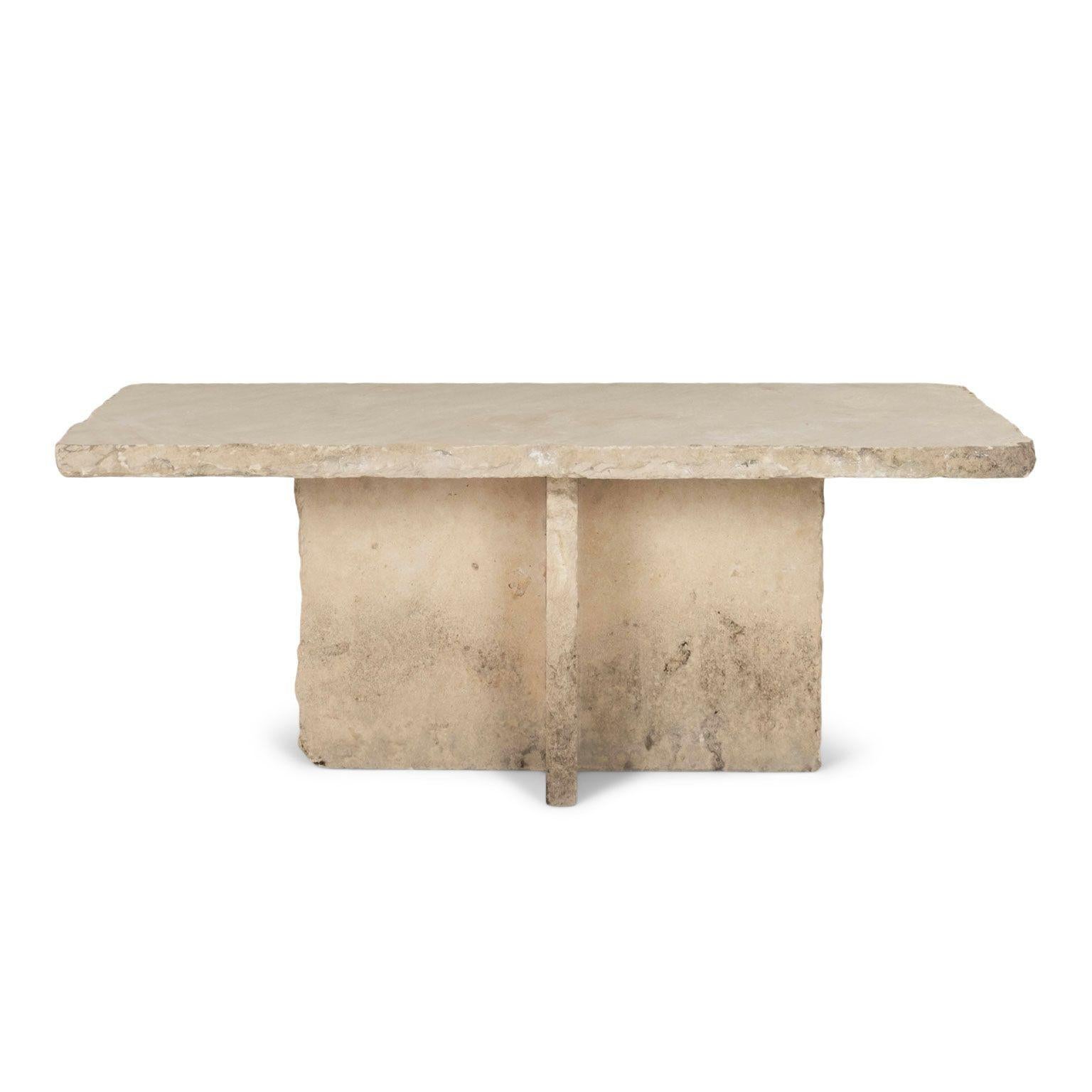 Rectangular Top Limestone Coffee Table 6