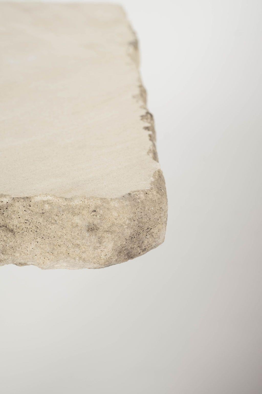Rectangular Top Limestone Coffee Table In Good Condition In Houston, TX