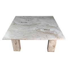Rectangular Travertine Top Coffee Table, Italy, 1970