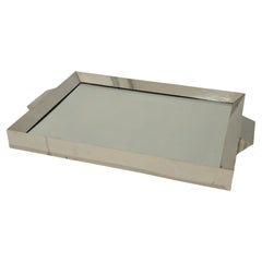 Rectangular tray chromed brass Mid-Century Modern Italian Design 60s