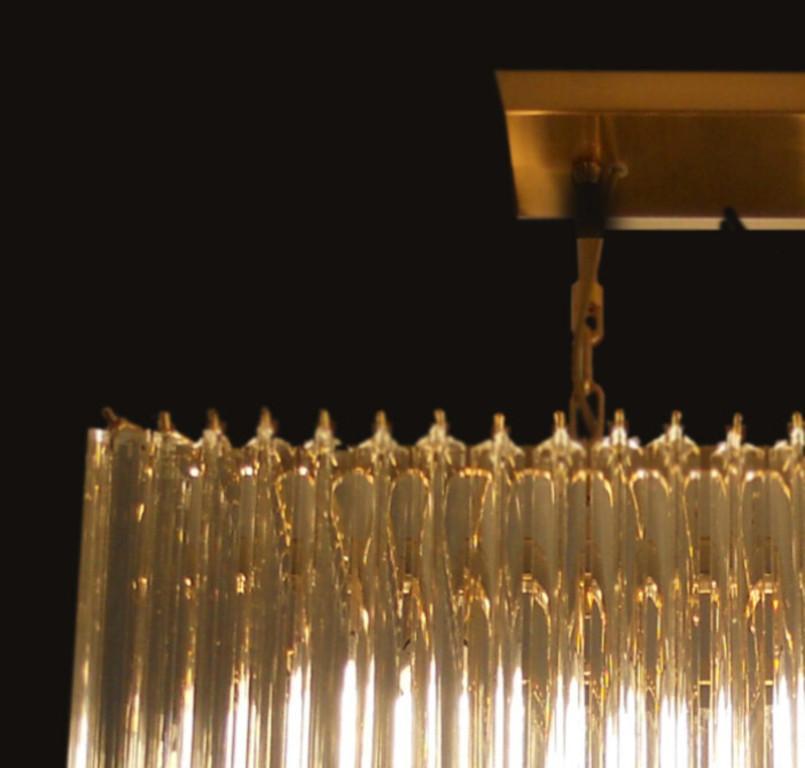 Mid-Century Modern Rectangular Triedri Chandelier by Fabio Ltd For Sale