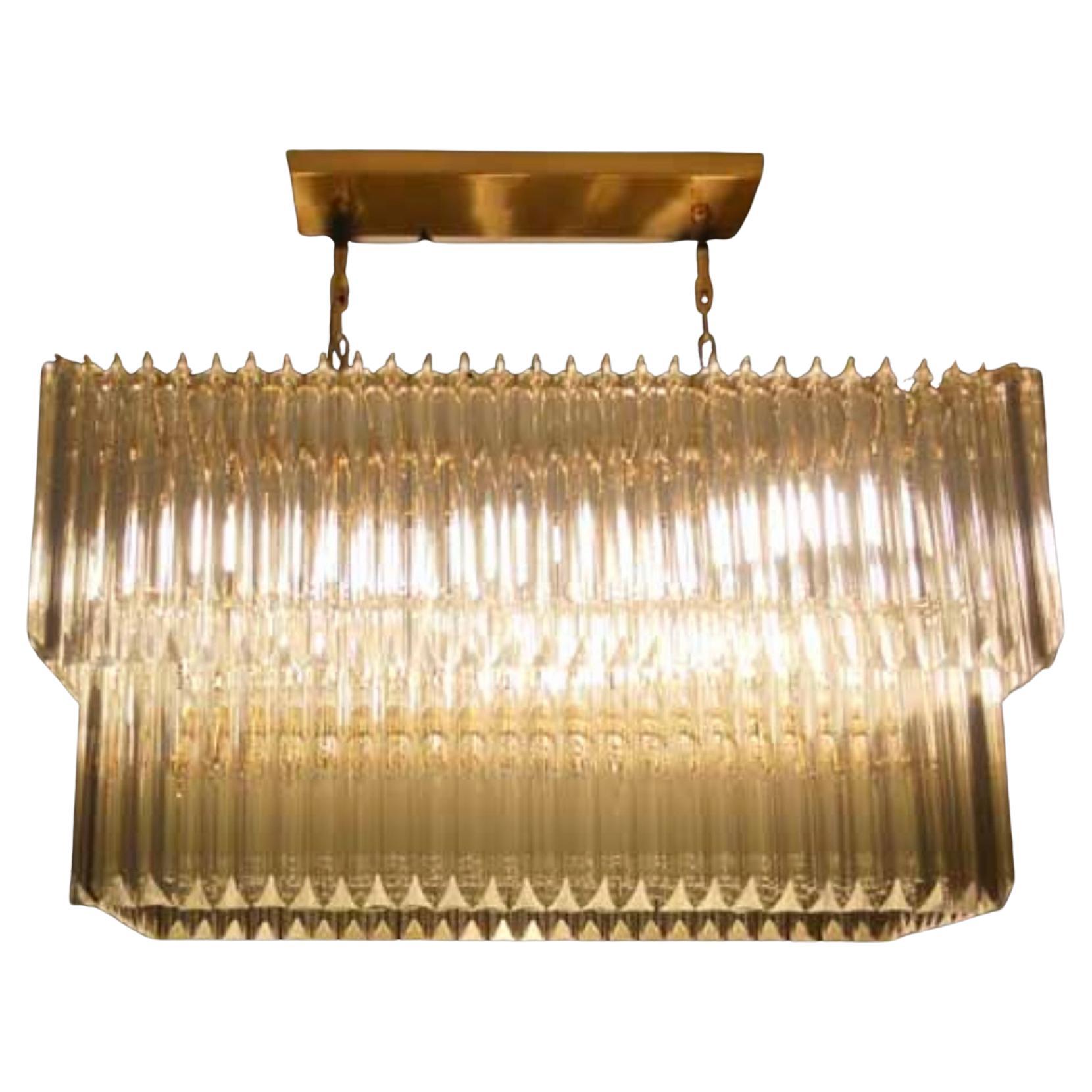 Rectangular Triedri Chandelier by Fabio Ltd