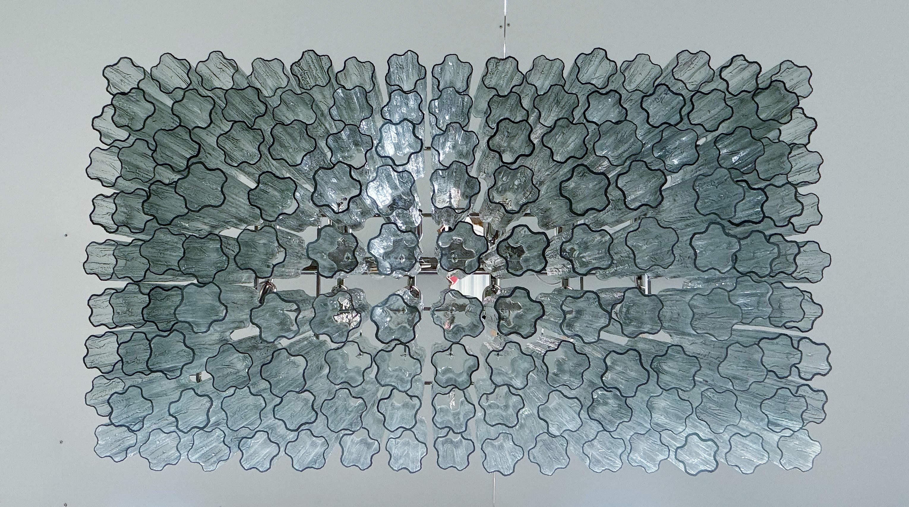 Italian Rectangular Tronchi Chandelier by Fabio Ltd For Sale