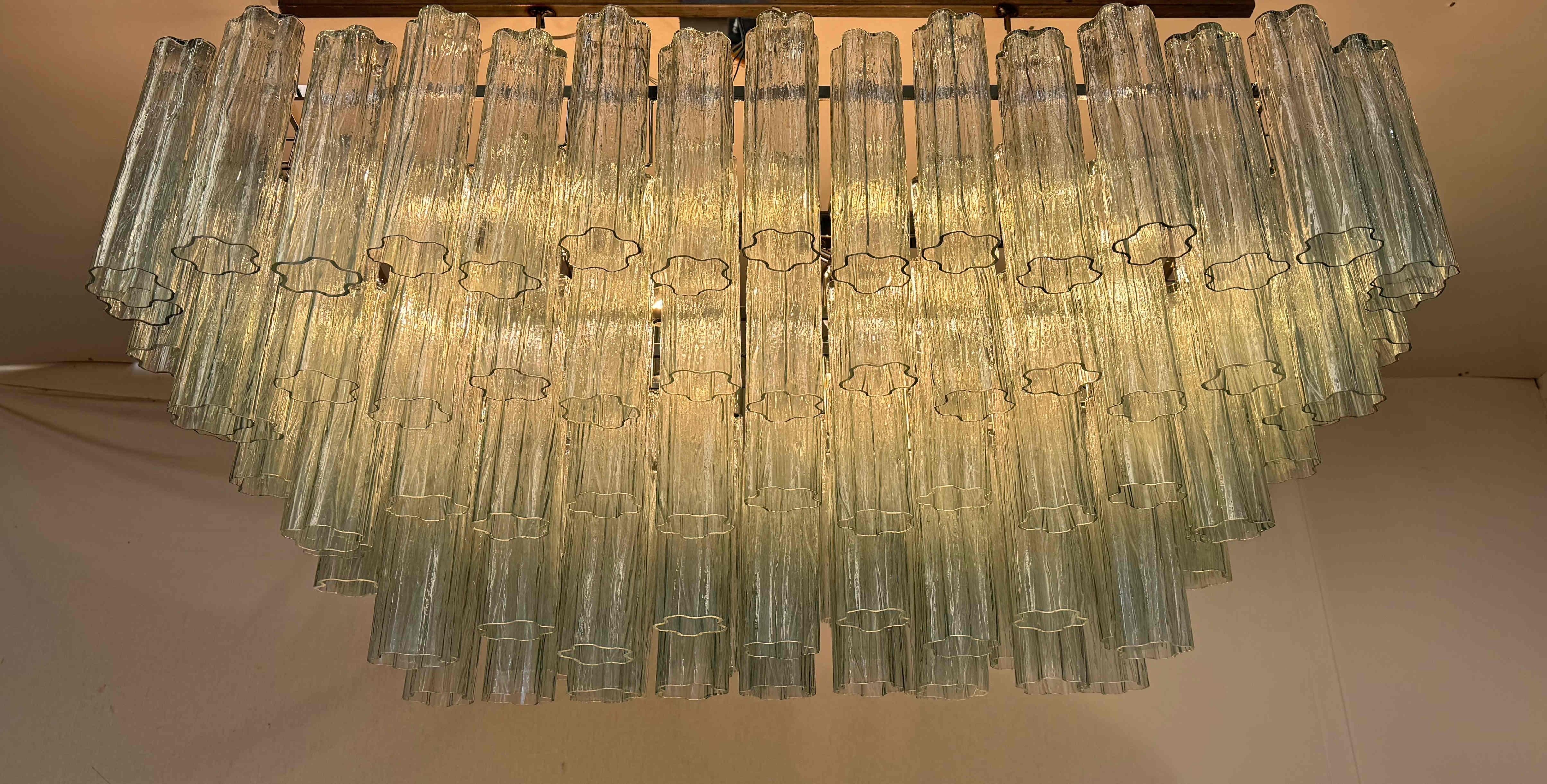 Murano Glass Rectangular Tronchi Chandelier by Fabio Ltd For Sale