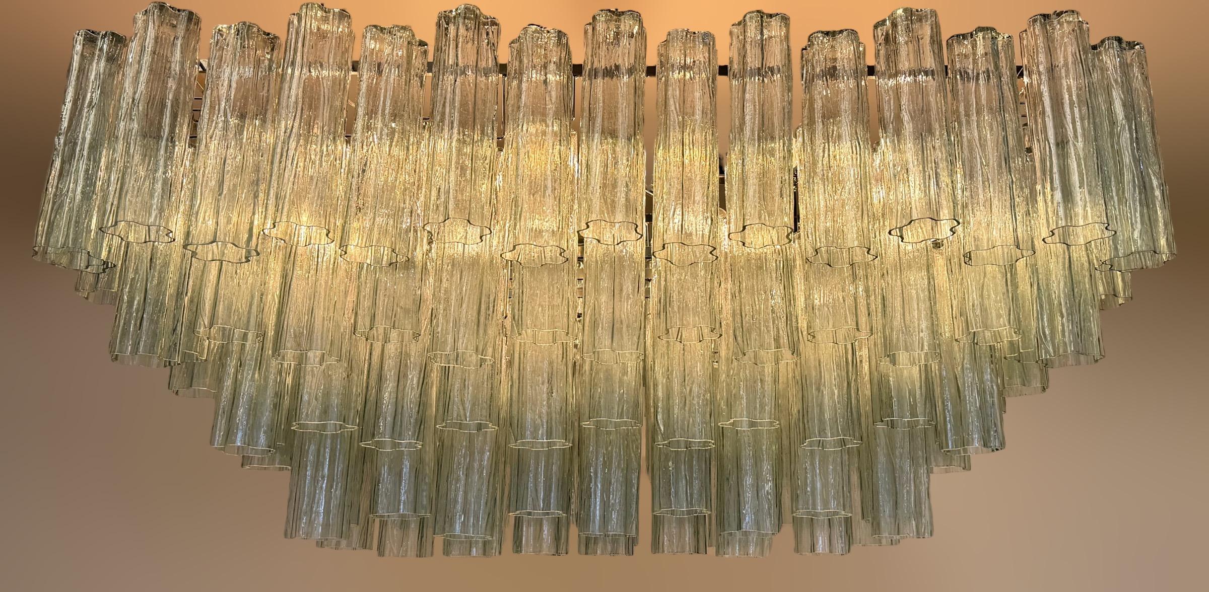 Murano Glass Rectangular Tronchi Chandelier by Fabio Ltd For Sale