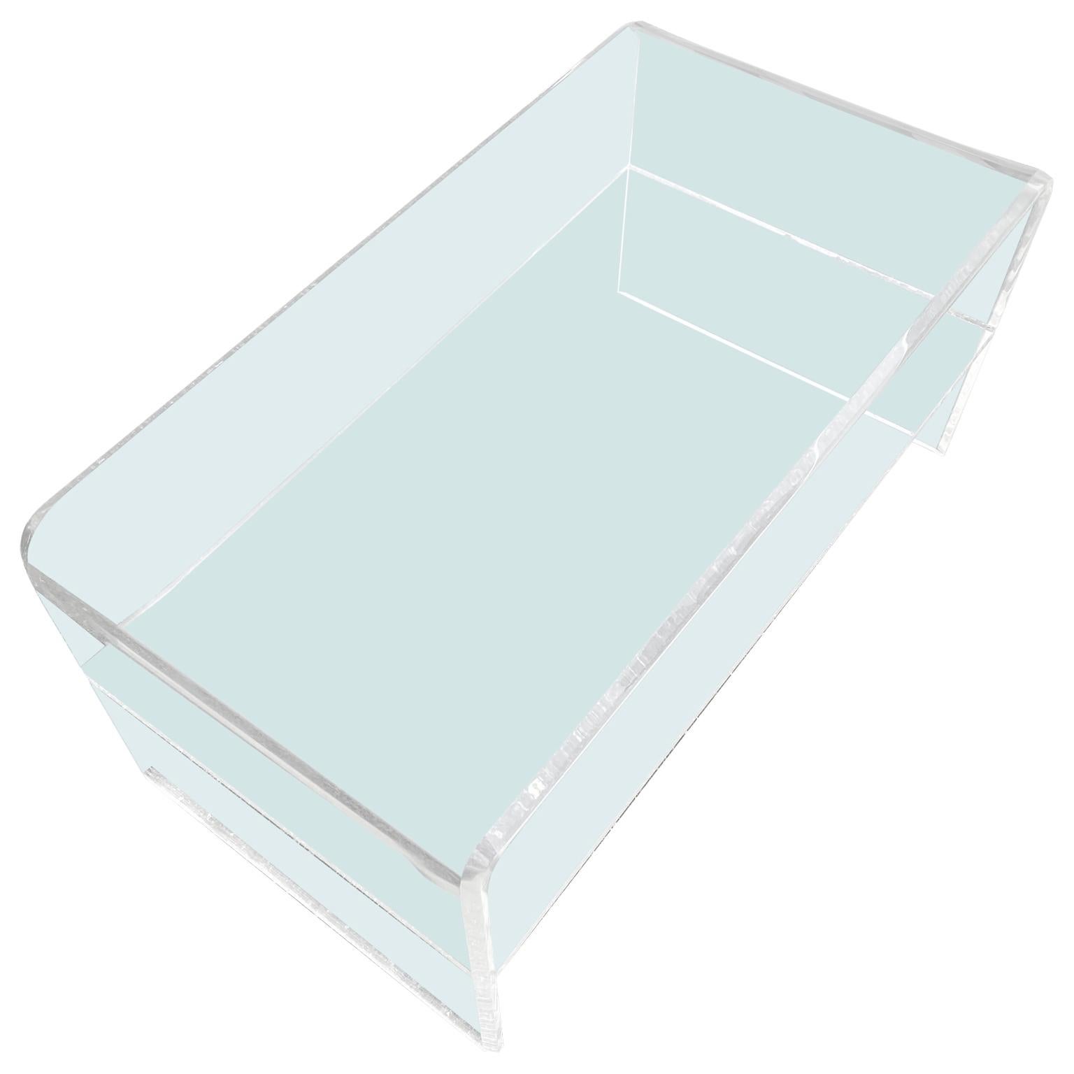 Rectangular two-tier Lucite 