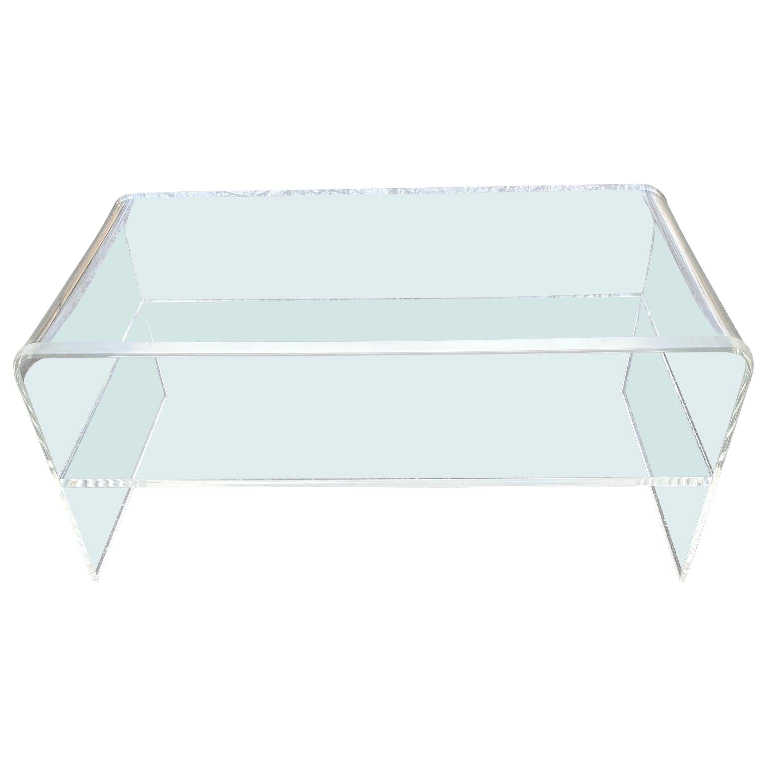 lucite coffee table