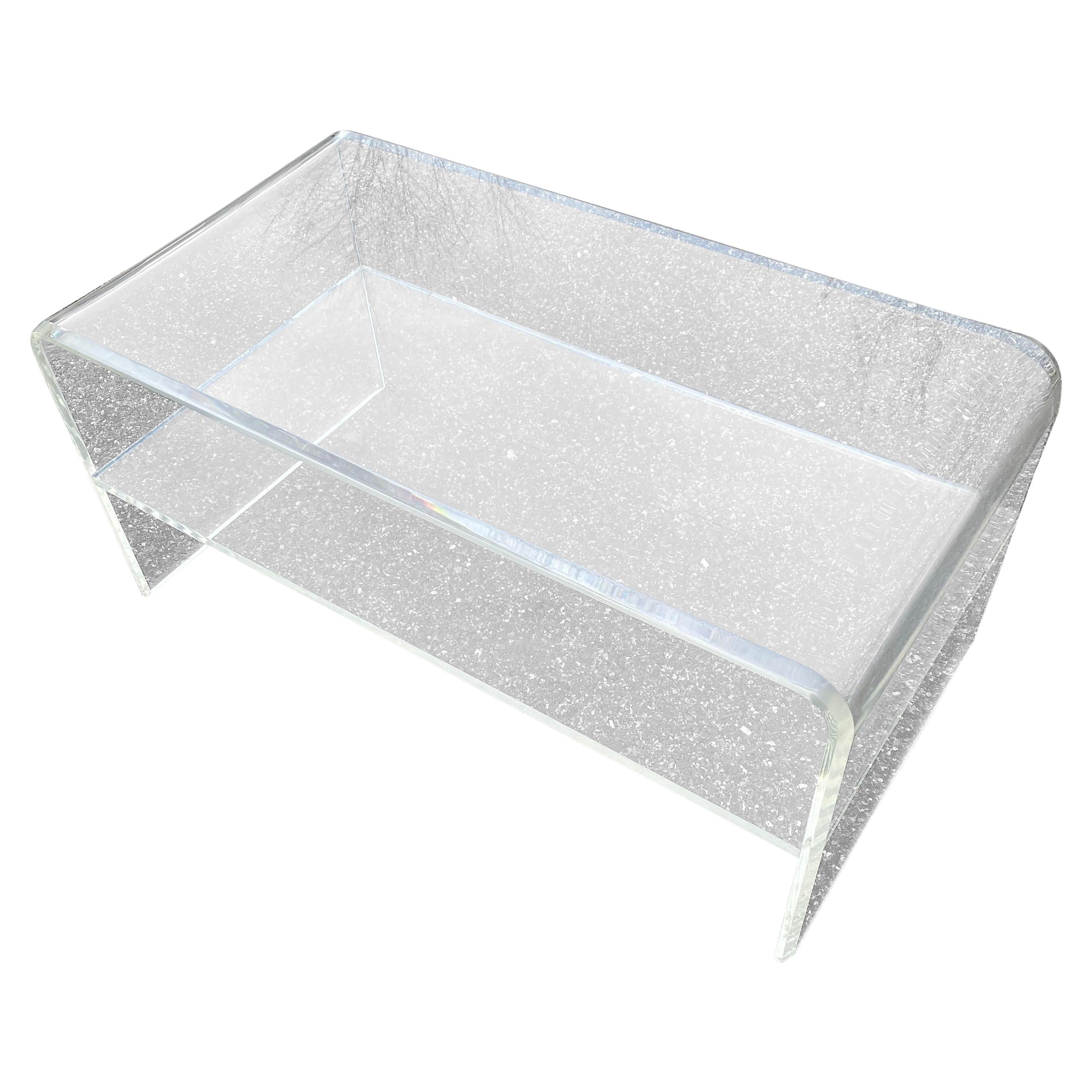 American Rectangular Two-Tier Lucite 