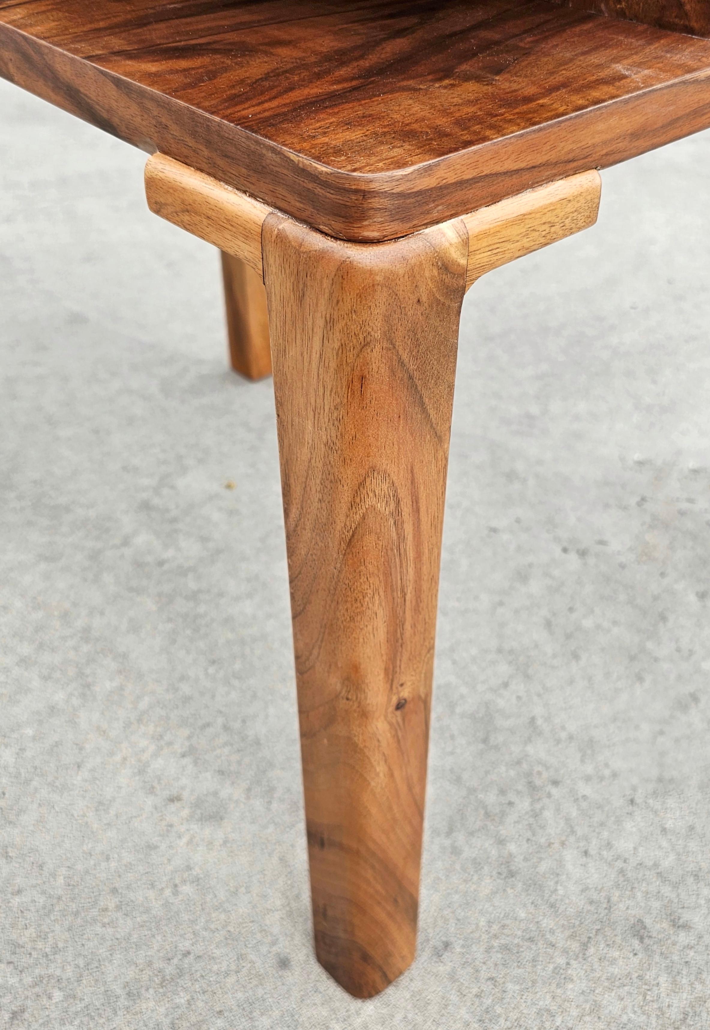 Rectangular Two Tiered Art Deco Walnut Side Table, Austria 1930s For Sale 5