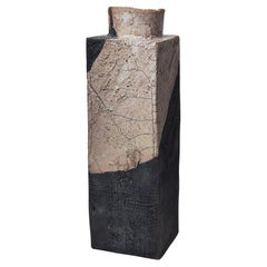 Rectangular vase in stoneware and ceramic - La Borne - 1960 - 60s