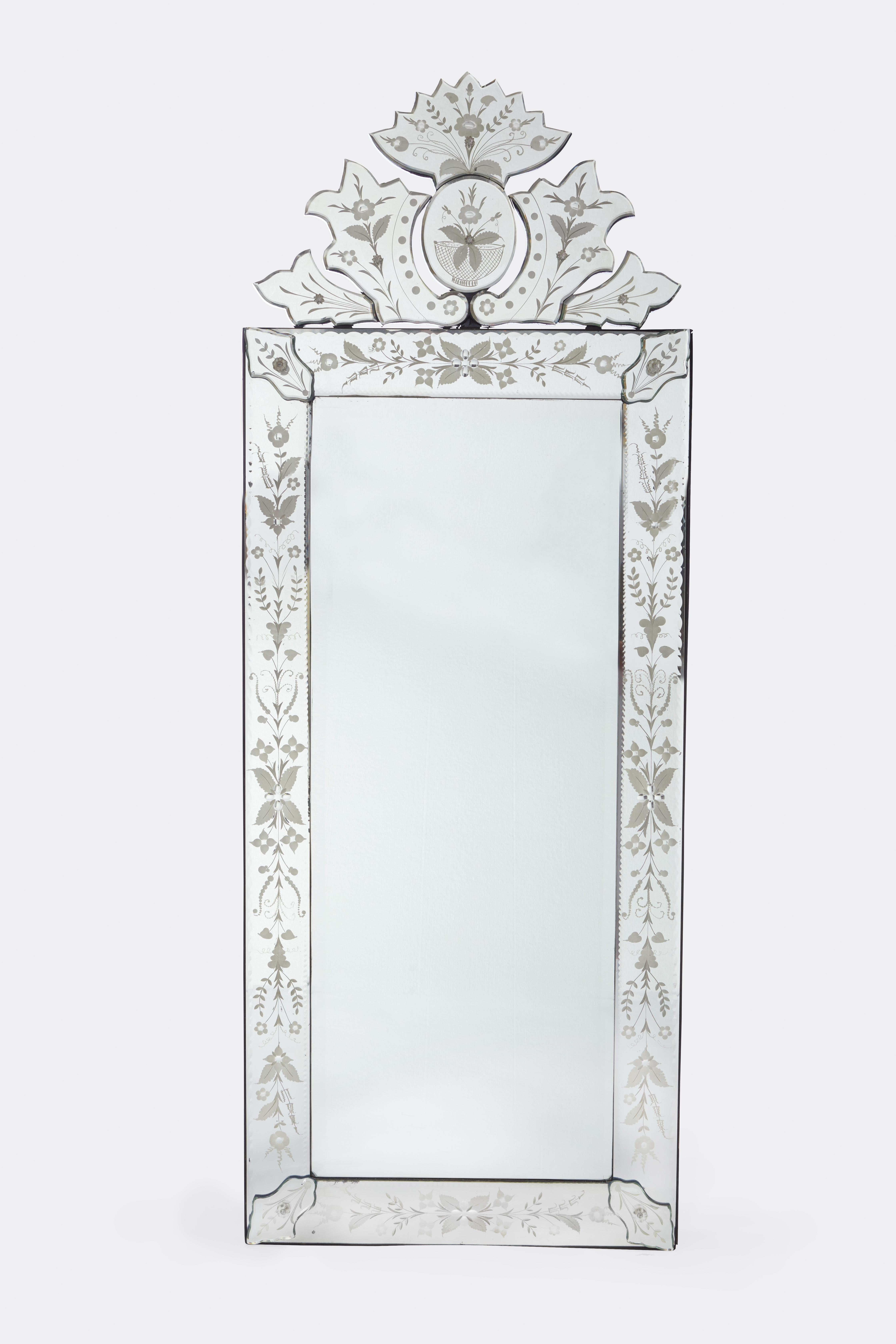 Neoclassical Rectangular Venetian Mirror 