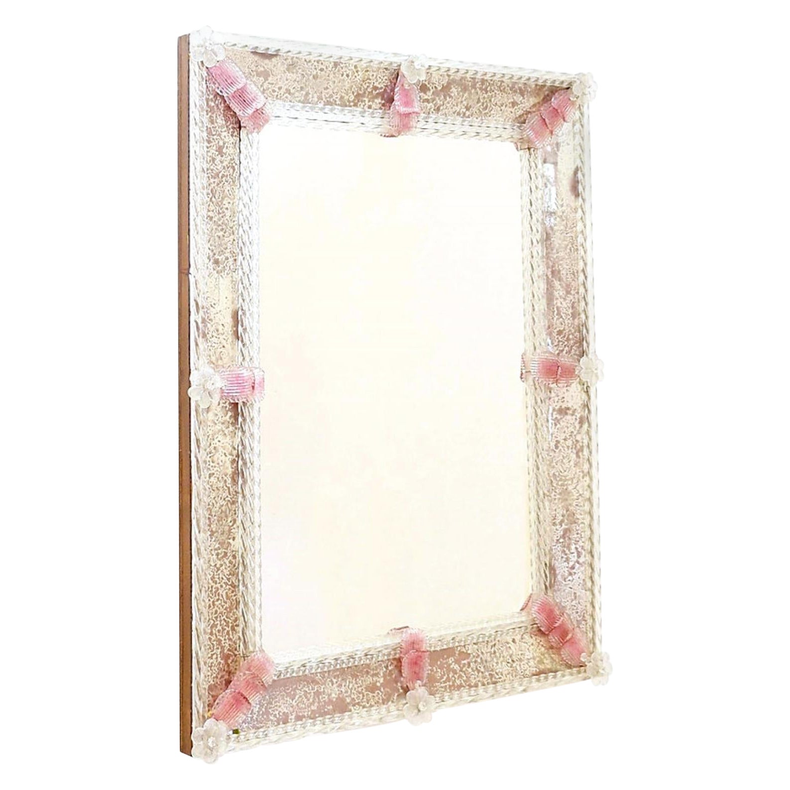 Rectangular Venetian Murano Mirror - Early 20th Century For Sale