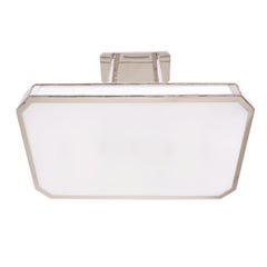 Rechteckige Victoire-Hängeleuchte aus poliertem Nickel von David Duncan Studio