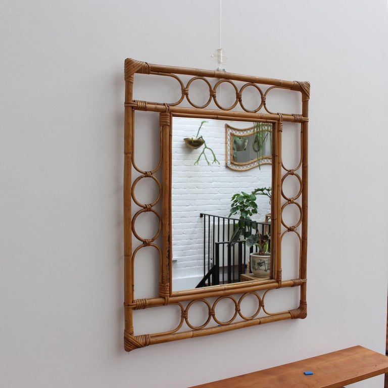 Rattan Rectangular Mirror / Wrapped Rattan Rectangular Mirror Mecox
