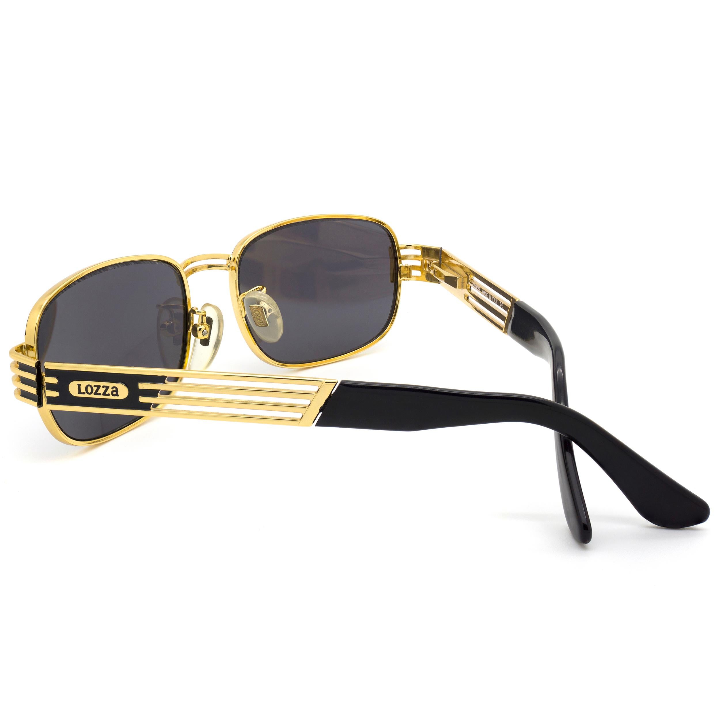 Rectangular vintage sunglasses by Lozza, Italy 80s In New Condition In Santa Clarita, CA