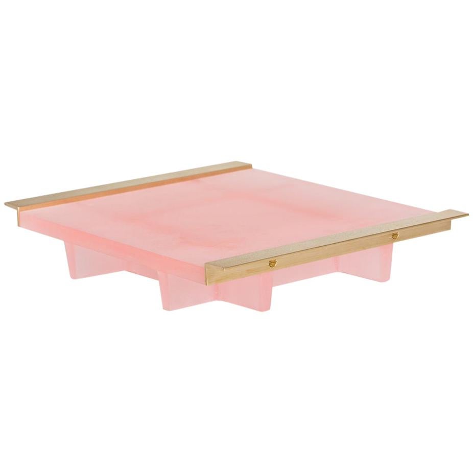 Rectangular Waffle Slab Cocktail Tray For Sale