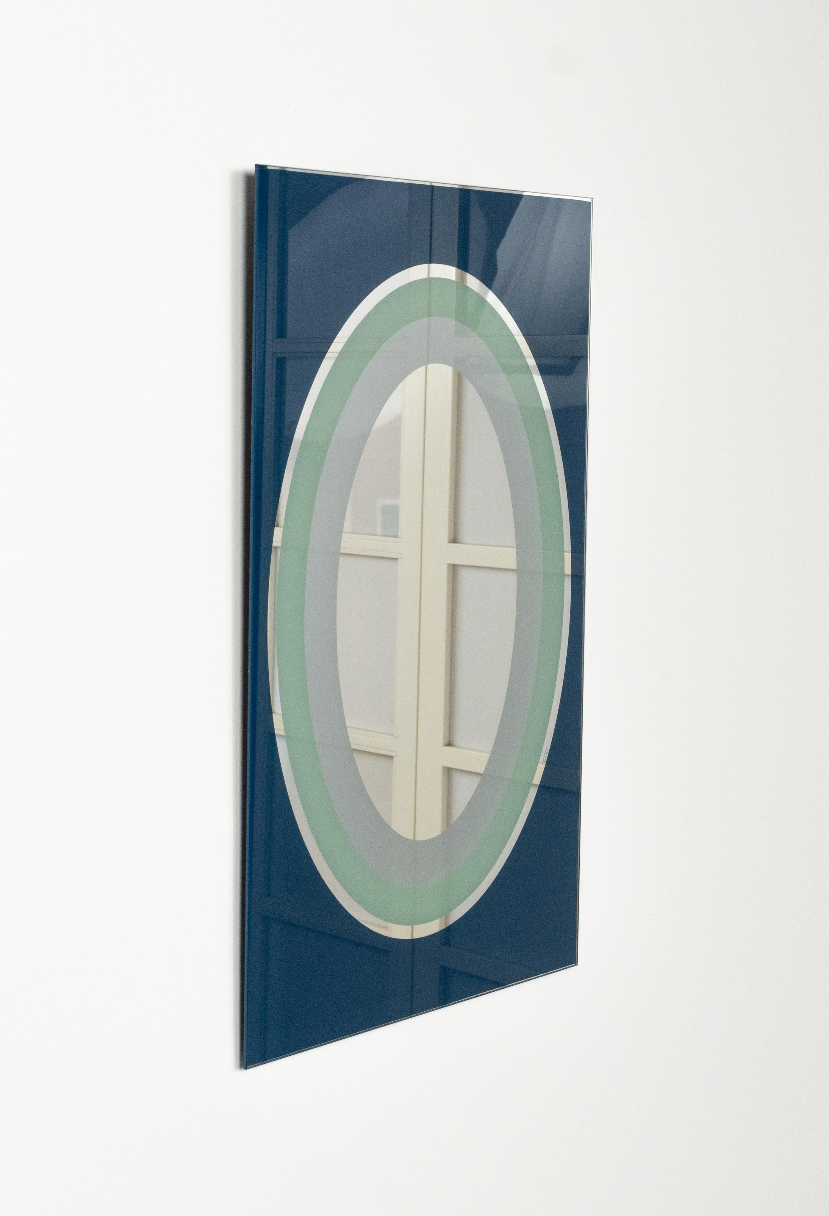Maravilloso espejo de pared rectangular de Sottsass Associati para la colección Egizia.

Fabricado en Italia en la década de 1980.