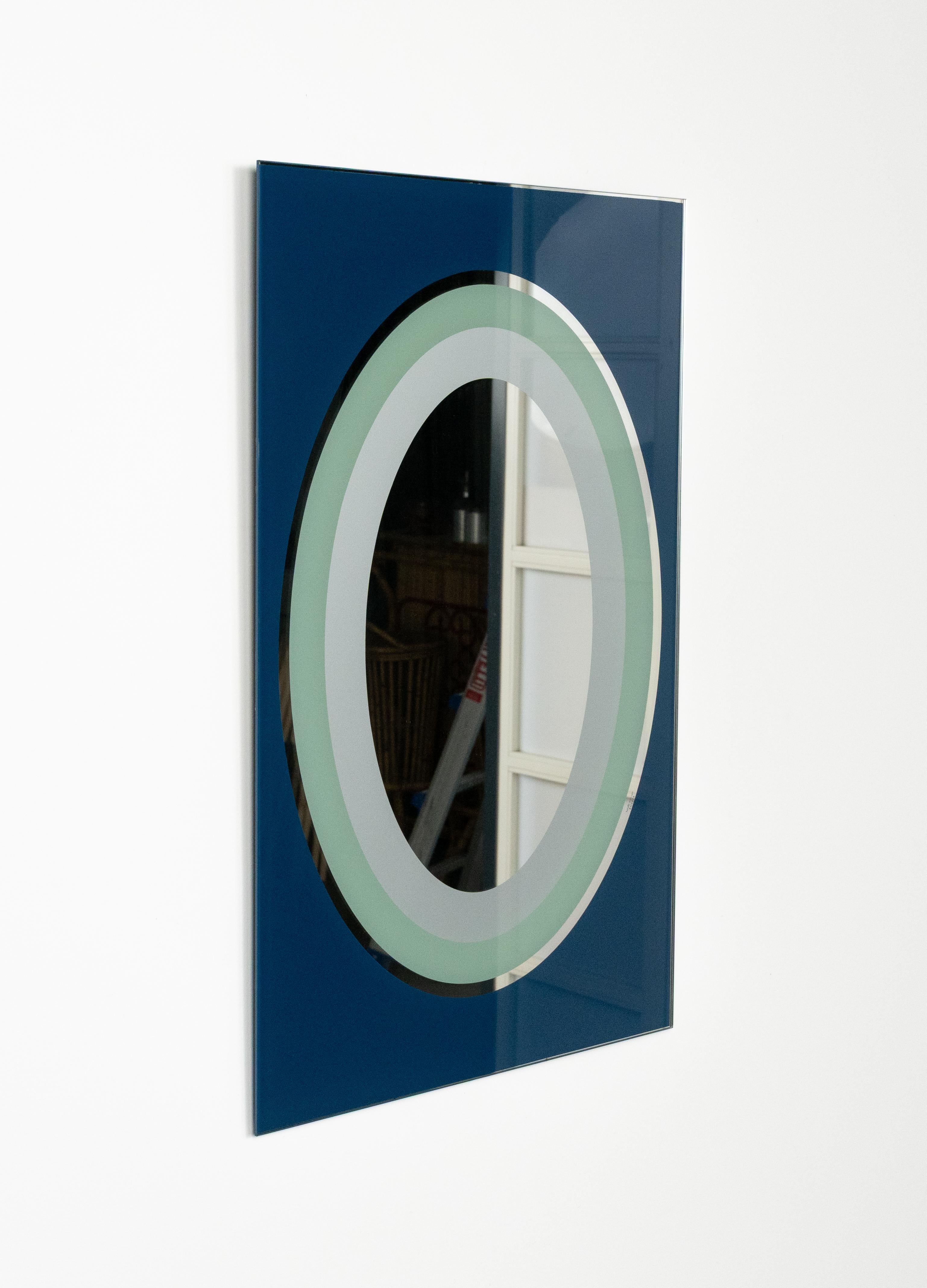 Espejo de pared rectangular de Sottsass Associati para Egizia, Italia Años 80 Italiano en venta